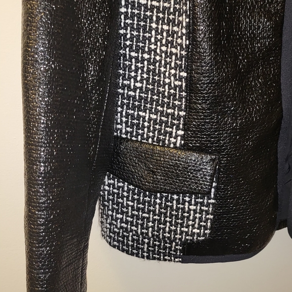 Tory Burch Daria Tweed Black Moto Jacket - Picture 6 of 14